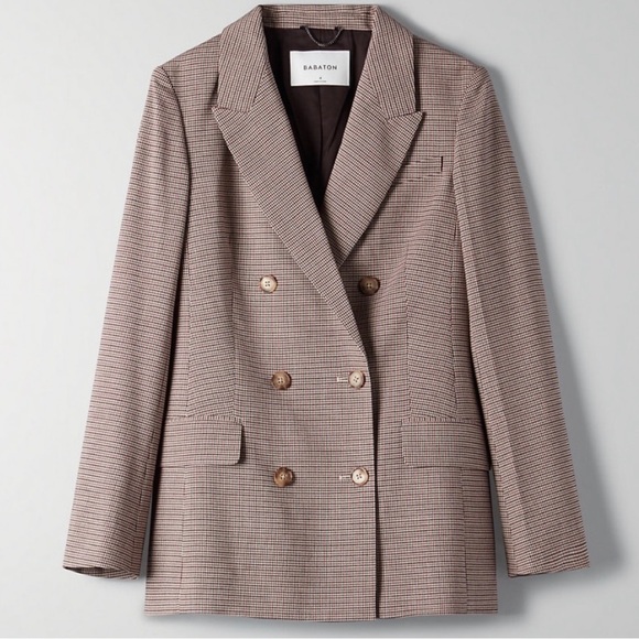 Aritzia Jackets & Blazers - Aritzia Babaton Samuel Double Breasted Check Blazer
Size 10